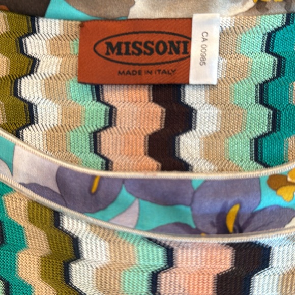 Missoni Green and White Graphic Blouse - Picture 4 of 5